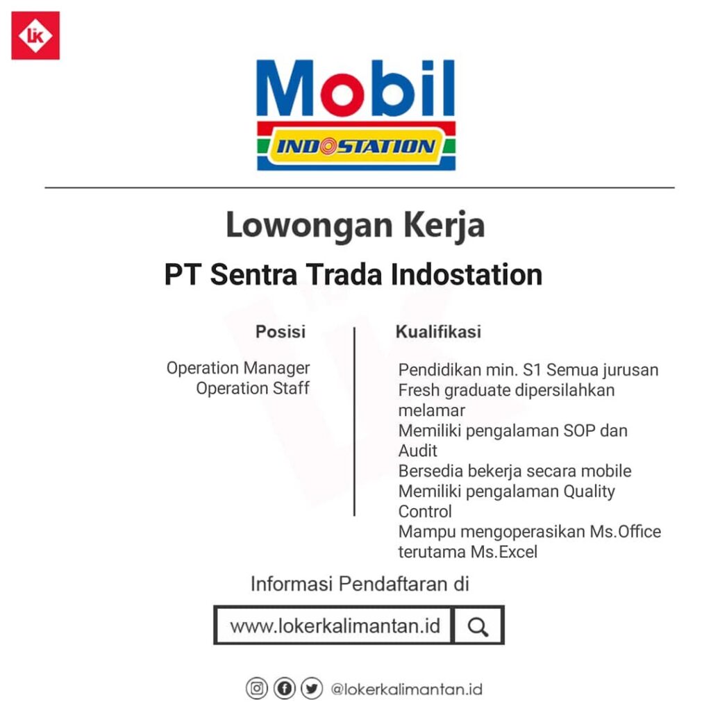 lowongan kerja pt sentra trada indostation