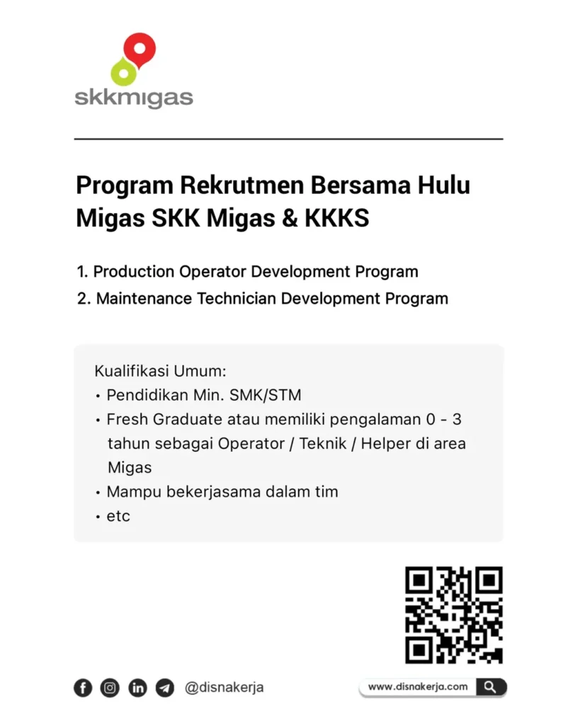 Rekrutmen Bersama SKK Migas & KKKS 2025